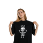 Unisex Organic Oversized Streetwear Tee – High Neck Minimalist Style