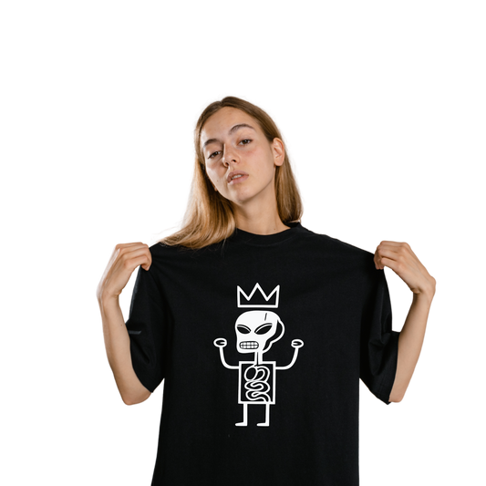 Unisex Organic Oversized Streetwear Tee – High Neck Minimalist Style